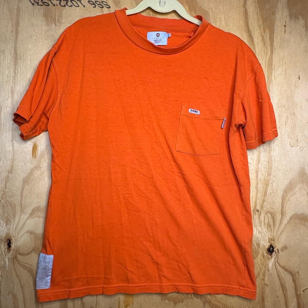 Tyndale FRMC Shirt Mens L Flame Resistant HRC1 USA‎ Orange Workwear